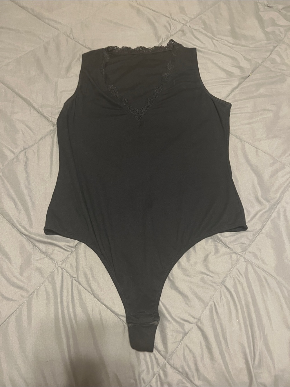 Black Lace-Trim Bodysuit - Women Intimates